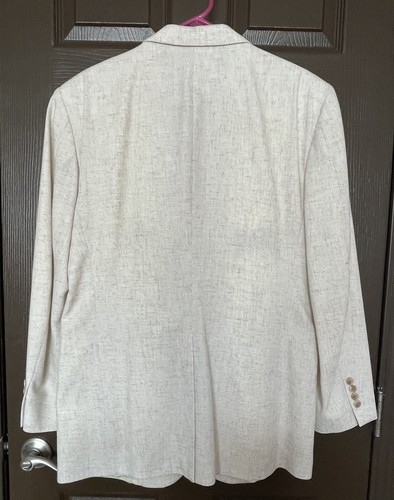 David Taylor Blazer Rayon Polyester Leinenmischung Creme Gr. 40R - Bild 2 von 8