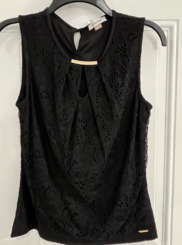 long sleeve S women's calvin klein blouse Black XS - Picture 3 of 4