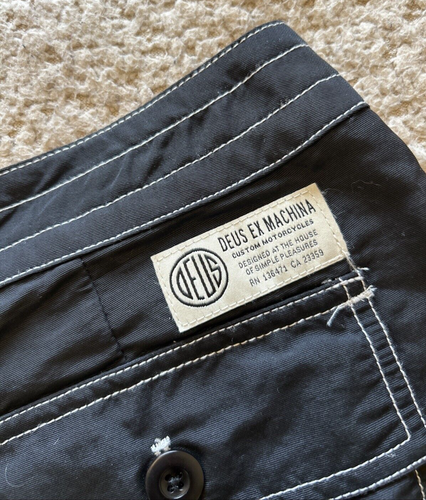Boardshort Deus Ex Machina Malibu Ropa Deportiva Playa Verano Negro Para Hombre XL NUEVO - Imagen 7 de 10