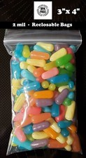 3" x 4" Clear Zip Seal Plastic Bags 2Mil Jewelry Pill Zipper Top Lock Baggies
