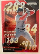 2020 Panini Prizm Juan Soto Numbers Game RED PRIZM Refractor #NG-1