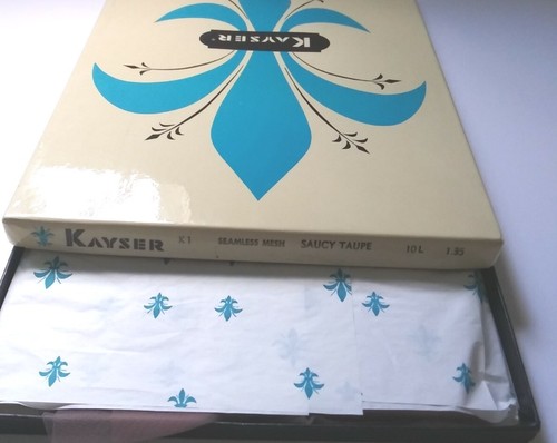 Vintage Kayser Nylon Seamless Stockings Size 10L ONE Pair Saucy Taupe - Picture 3 of 8
