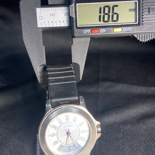 Guess Waterpro Watch Men 37mm Silver Tone Date Round Blue Dial Works - Picture 5 of 24