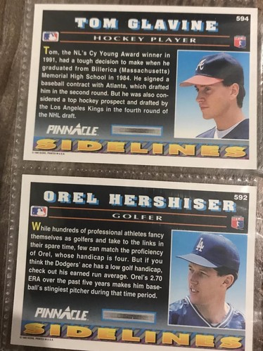 3 MLB sidelines Pinnacle 1992 - Glavine Wetteland Hershiser - Foto 6 di 12