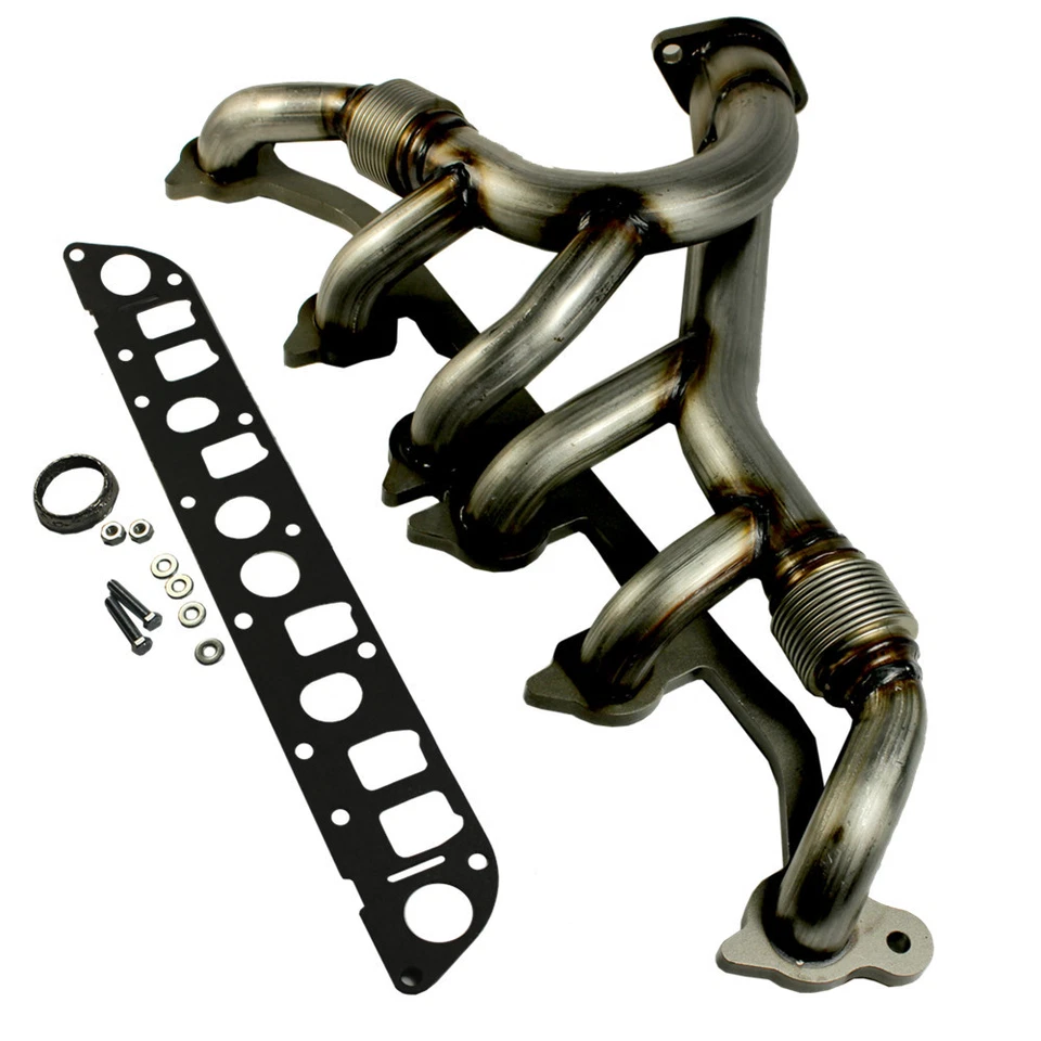 Kit de colector de escape y junta de acero inoxidable para Grand Cherokee Wrangler 4,0 L Foto 4 de 4