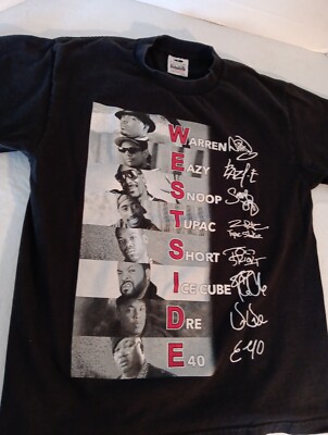 West Side Hip Hop Rap Signatures Snoop Tupac Ice Cube T-Shirt