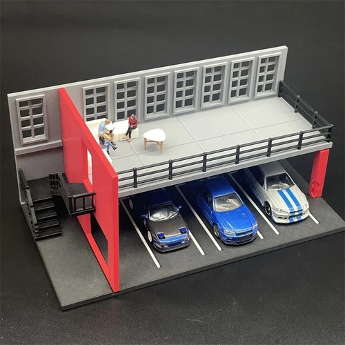 1/64 Scale Model Two Floors Car Showroom Dioramas Miniature Scene Layout - Picture 4 of 8