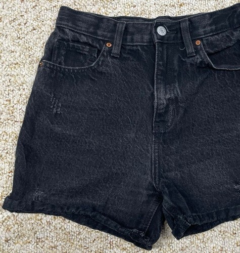 Old Navy Jean Shorts Girls Sz 12 Distressed Black Adjustable waist (26" Waist) - Picture 5 of 18