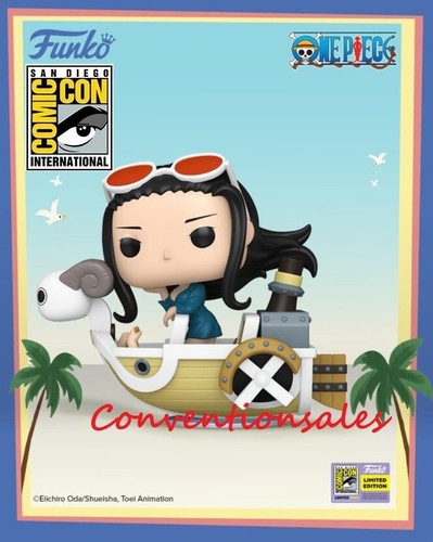 SDCC 2025 "OFICIAL" FUNKO POP! RIDES ONE PIECE NICO ROBIN MINI MERRY II preventa