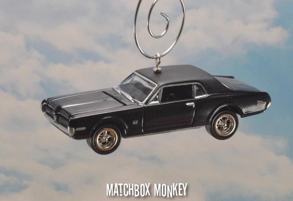 Black 1968 Custom Mercury Cougar XR7 Christmas Ornament 1/64 Adorno NEW - Image 2 of 4