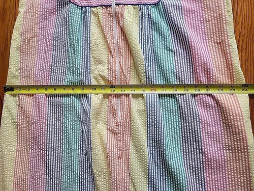 Seersucker Rainbow House Dress Lounge P/L Maxi Styled By Saybury Pockets Zip SEE - Picture 16 of 17