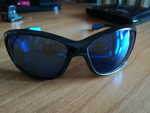 Prada Luna Rossa occhiali da sole sunglasses SPS06M nero lenti blu | eBay