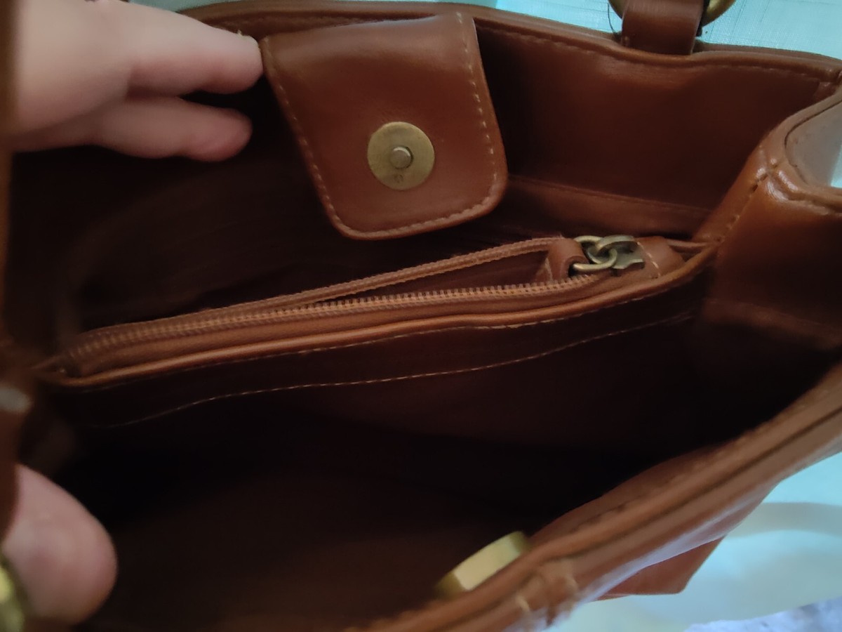 Rosetti Brown Faux Leather Purse Shoulder Bag 9.5