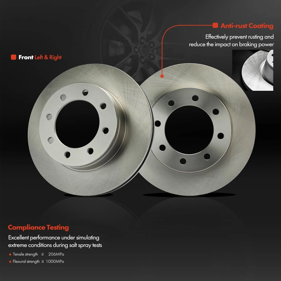 6x Rotores de disco delanteros y pastillas de freno de cerámica para Ford E-550 F-450 F-550 Super Duty Foto 4 de 4