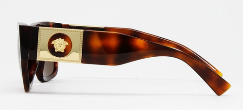 Versace Sunglasses Men's Square Medusa VE4406 521773 Havana 56mm Brown Lens NEW! - Picture 3 of 5