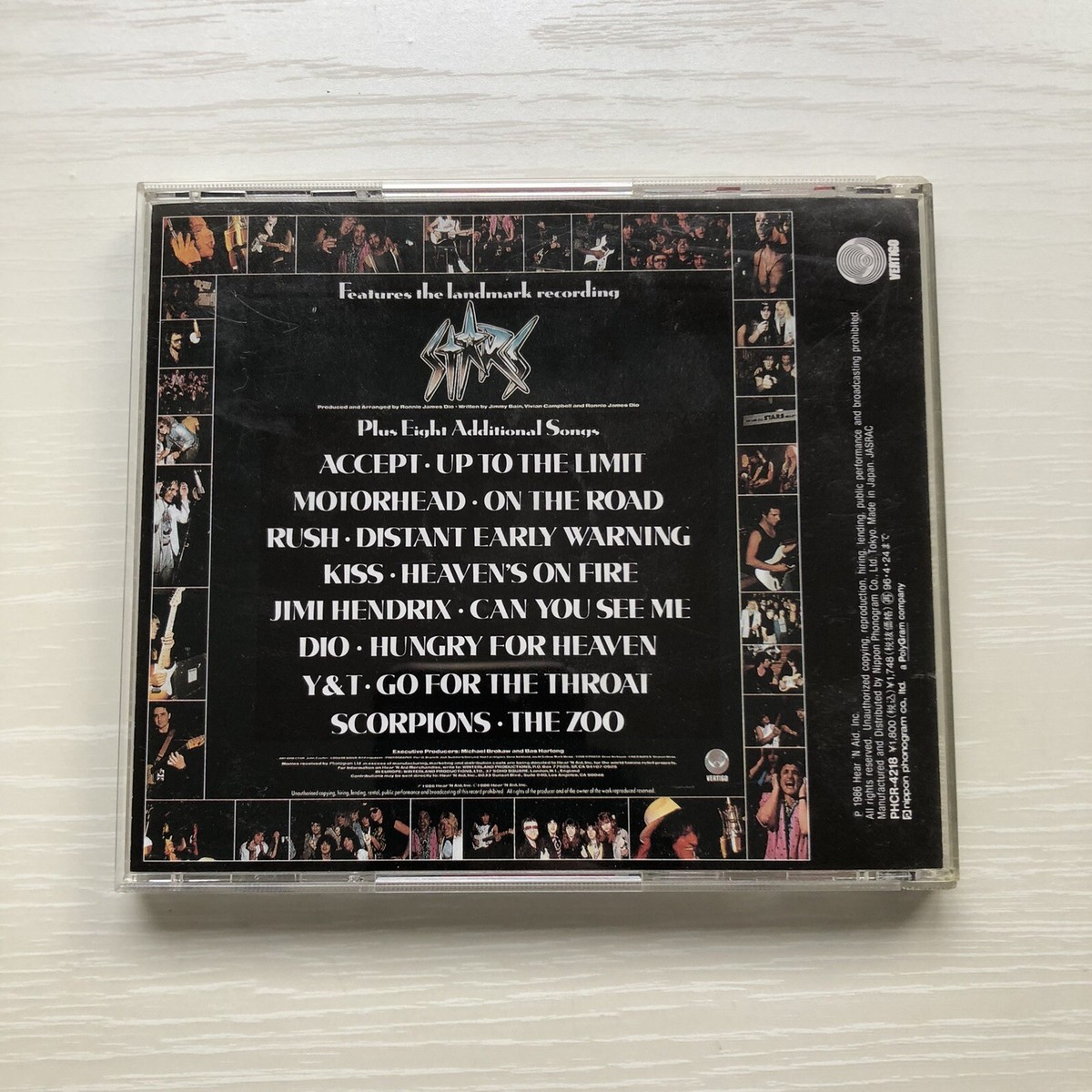STARS Hear 'n Aid CD Japan ACCEPT, RUSH, KISS, SCORPIONS