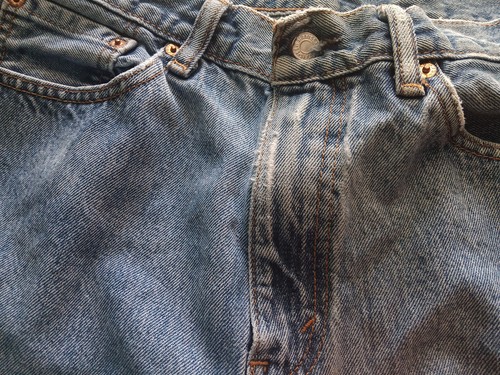 Levis 505 Herren Gr. 33X32 (eigentlich Gr. 31X30) blau getragen distressed Jeans. II - Bild 5 von 22