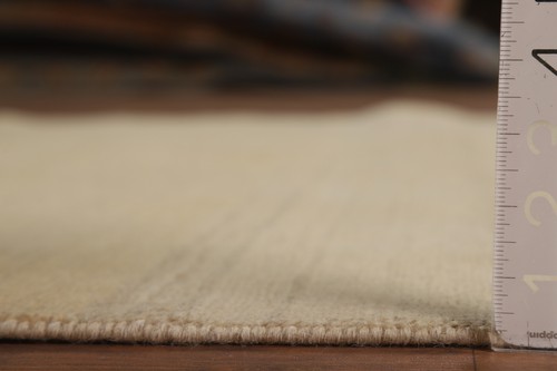 Trendy Gabbeh Solid Ivory Wool Modern Accent Rug Contemporary rug 5x6 ft - Picture 17 of 18