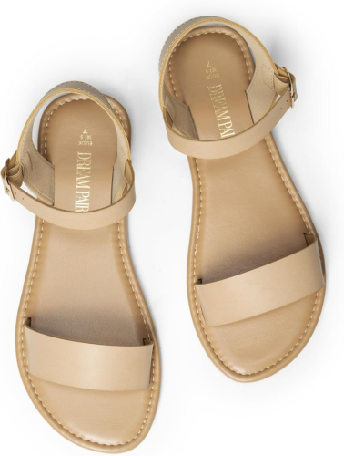 Women'S Ankle Strap Flat Sandals Open Toes One Band Buckle Summer Dressy Sandals - Picture 4 of 7