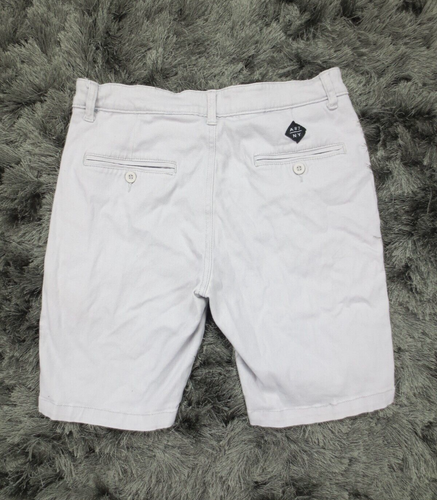 Aeropostale Shorts Mens 30 Gray A87 NY Chino Stretch Logo Slash Pockets Zip Aero - Picture 15 of 17