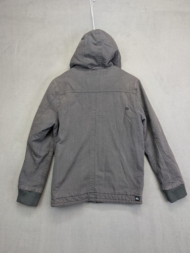 Vintage Quiksilver Feldjacke Herren M Flanell gefüttert Full Zip Skater Y2K - Bild 12 von 13