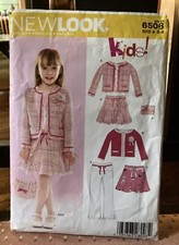 New Look Pattern 6506 Girls Skirt Jacket Pants Purse Wardrobe Sizes 3-8 UNCUT