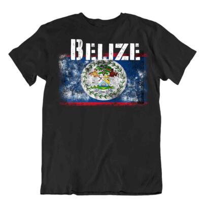 Belize T-Shirt Flaggen T-Stück Reise-Andenken Bluse Tee Belize flag Tops Gift