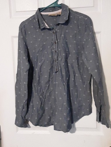 Art and Soul Damen blau langärmelige Bluse M