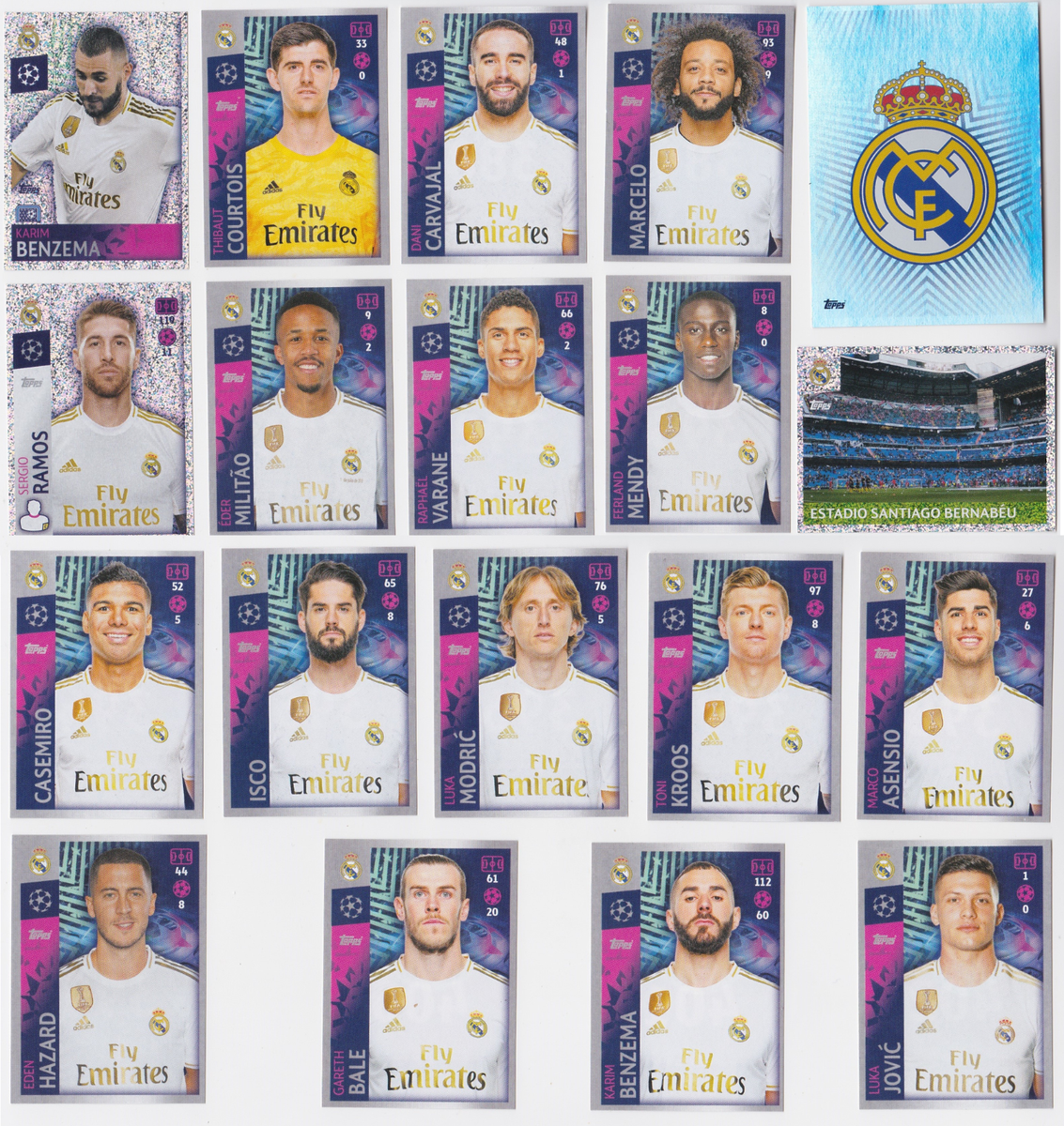 REAL MADRID COMPLETE SET - Topps UEFA Champions League 2019-20202