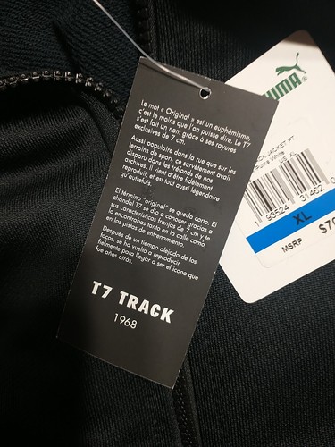 Chaqueta deportiva Puma negra blanca a rayas XL para hombre - Imagen 4 de 18