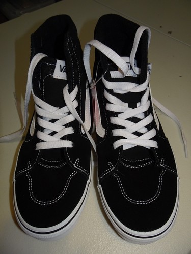 Scarpe stringate alte Vans Off The Wall nere/bianche Filmore giovanili taglia US 5 - Foto 4 di 6