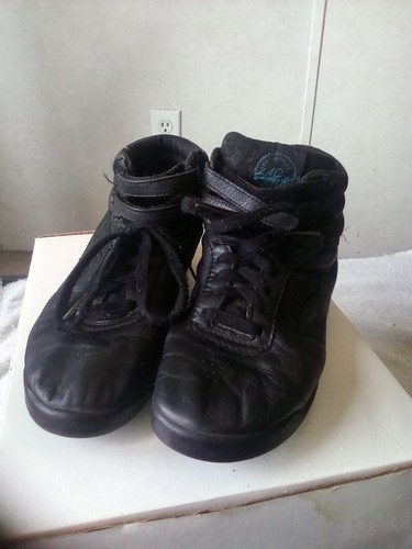 LA Gear Comfort Sneakers 90s Women’s Size 7 High Top Black Leather Vintage - Picture 6 of 7