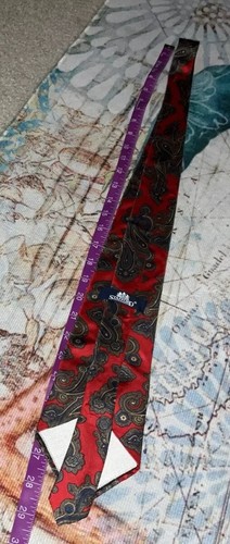 Stafford Country Collection Mens Silk Tie Necktie Red Blue L-56 W-4 NWOT - Picture 8 of 12