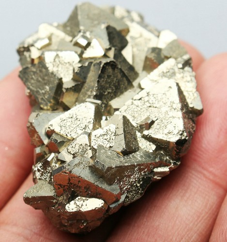 Natural Unique Beauty Rare Octahedron Pyrite Mineral Specimens / Peru - Picture 8 of 12