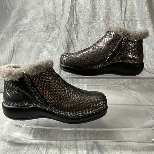 Alegria Shoes Size 37 US 7 PG Lite Meri Ankle Winter Boots Leather Comfort Lined - Picture 2 of 16