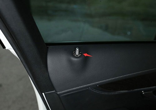 Real Carbon Fiber Door Lock Buckle Protection Trim For Benz C-Class 2015-2021 - Foto 7 di 8