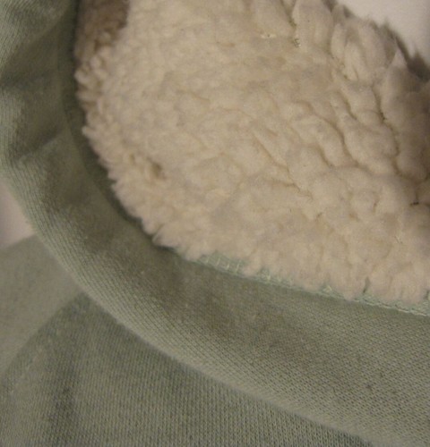 Old Navy L Light Green Hoodie Sweatshirt Sherpa Lined Hood - Picture 2 of 3