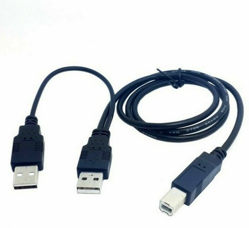 Cable Y Dual USB 2.0 macho a estándar B macho para impresora escáner disco duro - Imagen 1 de 5