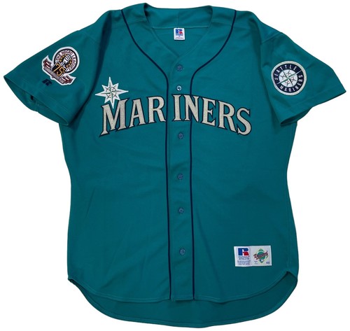 KEN GRIFFEY JR. 1995 MARINERS AUTHENTIC RUSSELL JERSEY 48 DIAMOND COLLECTION - Picture 2 of 4