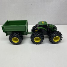 John Deere Kids Monster Treads Tractor Toy Wagon Lights & Sounds Green A