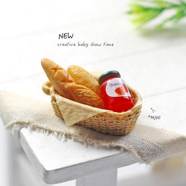 1Pc 1:12 Food Toy Jam Toast Basket Accessories DollsHouse Miniature Accessori^ss FQ10728 1Pc 1:12 Food Toy Jam Toast Basket Accessories DollsHouse Miniature Accessori^ss FQ10728