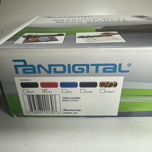 Pandigital Handheld Wi-Fi Wand Scanner S8X1103 & Feeder Dock Red - Used Once - Picture 4 of 14