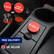 🔥Fire Missile Eject Button Red Universal Car Cigarette Lighter Cover Stick On🔥