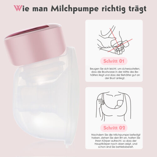 Tragbare Freihändige Elektrische Milchpumpe Leise Unsichtbare Milchpumpe 4 Modi - Bild 5 von 13