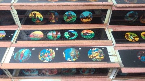 45 Antique Magic Lantern Slides Victorian Cartoons Holiday Germany - Picture 8 of 18
