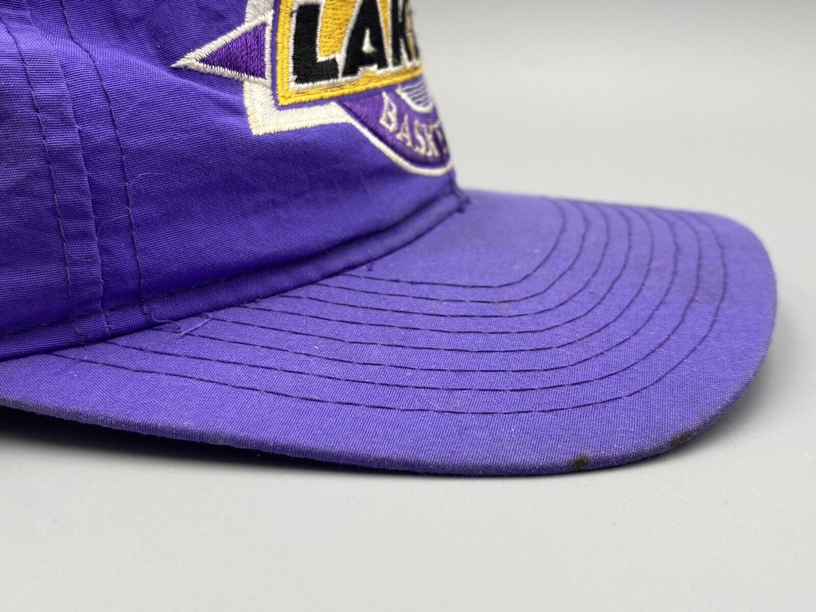 Vintage 80s 90s Starter Nylon LA Los Angeles Lakers Patch Snapback Hat NBA  Cap