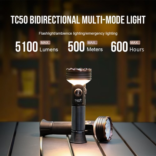 TrustFire TC50 5100 High Lumen Multicolor Wiederaufladbare EDC Taschenlampe Magnet IPX6 - Bild 2 von 15