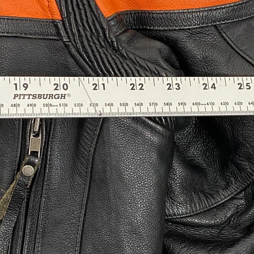 Vintage Harley-Davidson Café Racer MOTORCYCLE JACKET Size XL Embroidered Leather - Picture 14 of 14