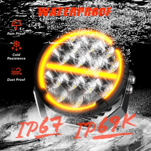 For UTV Truck 4X4 Off road car 6.5'' Round Lamp Led Driving Lights with E-mark - Picture 8 of 11