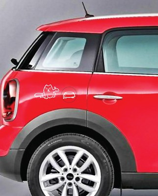 Adesivo Per Auto Con Gatto Affamato - Decorazione Per Serbatoio O Carrozzeria